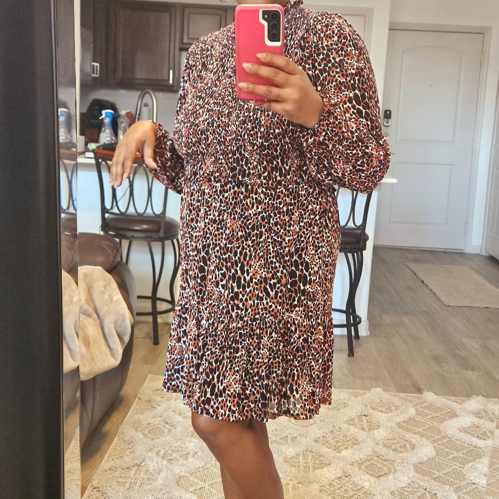 Flowy Animal Print Dress